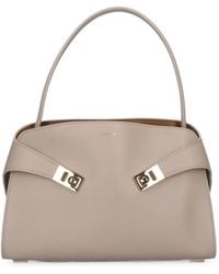 Ferragamo - Hug Soft Bicolor Shoulder Bag (M) - Lyst