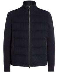Zegna - Wool Zip-front Padded Jacket - Lyst