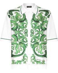 Dolce & Gabbana - Hemd Mit Majolica-Print - Lyst