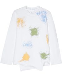 Comme des Garçons - Printed Asymmetric Blouse - Lyst