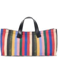 STAUD - Port Artist Stripe Tote Bag - Lyst