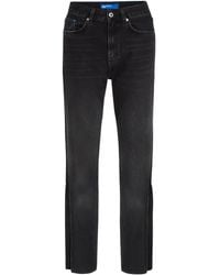 KARL LAGERFELD - Split-Hem High-Rise Jeans - Lyst