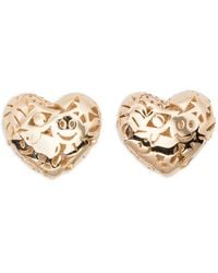 Sydney Evan - 14Ct Heart Earrings - Lyst