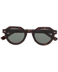 Ahlem - Tortoiseshell-Effect Round-Frame Sunglasses - Lyst