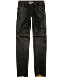 DIESEL - P-kooman Leather Trousers - Lyst
