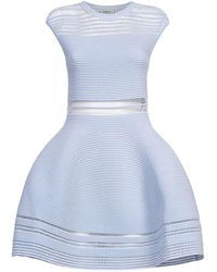 Jonathan Simkhai - Ribbed-Knit Mesh-Panel Mini Dress - Lyst
