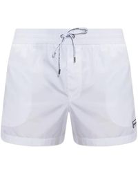 Dolce & Gabbana - Short De Bain À Lien De Resserrage Et Patch Logo - Lyst