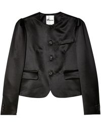 Noir Kei Ninomiya - Button-up Cropped Jacket - Lyst