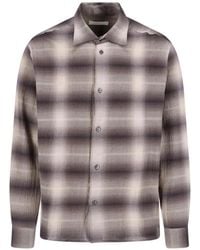 BERNER KUHL - Check-Pattern Crinkled-Finish Shirt - Lyst