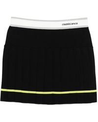 CASABLANCA - Pleated Short Skirt - Lyst