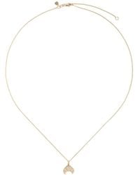 Sydney Evan - 14Kt Small Croissant Charm Diamond Necklace - Lyst