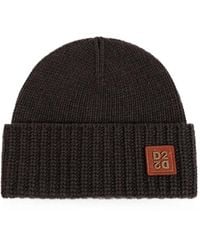 DSquared² - D2 Logo-Patch Ribbed-Knit Beanie - Lyst