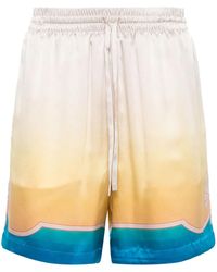 CASABLANCA - Vibrant Silk Bermuda Shorts Set - Lyst
