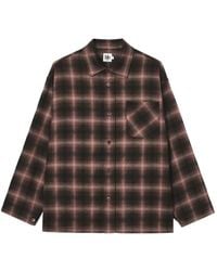 B+ AB - Check-Pattern Button-Up Shirt Jacket - Lyst