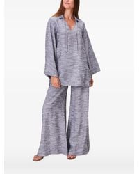 Lisa Marie Fernandez - Flared-Sleeve V-Neck Tunic Top - Lyst