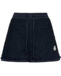 Moncler - Logo-patch Tweed Shorts - Lyst