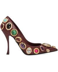 Dolce & Gabbana - 105Mm Jewel-Embellished Pointed-Toe Pumps - Lyst