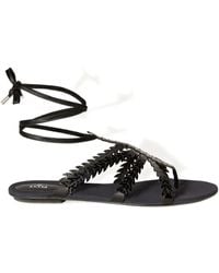 PUCCI - Feather Embellished Sandals - Lyst