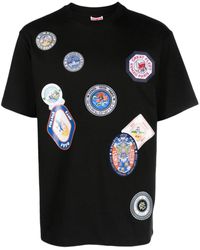 KENZO - Travel Patches Cotton T-shirt - Lyst