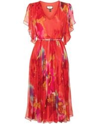 Nissa - Kleid mit abstraktem Print - Lyst