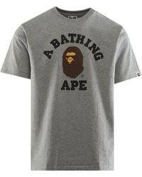 A Bathing Ape - College Logo-Print T-Shirt - Lyst