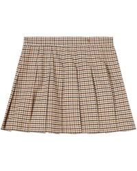 Palm Angels - Check-Pattern Pleated Miniskirt - Lyst