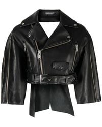 Undercover - Cut-Out Biker Jacket - Lyst
