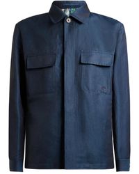 Etro - Wool And Linen Shacket - Lyst