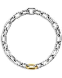 David Yurman - 18Kt And Sterling Dy Madison Chain Necklace (13.5Mm) - Lyst