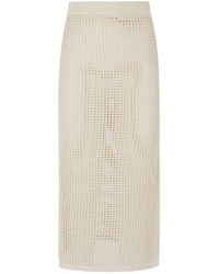 MC2 Saint Barth - Darline Crochet-Knit Midi Skirt - Lyst