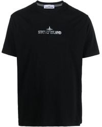 Stone Island - T-shirt Met Logoprint - Lyst