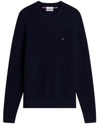 Tommy Hilfiger - Waffle-Knit Crew-Neck Sweater - Lyst