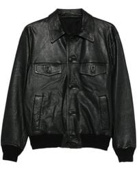 Salvatore Santoro - Collared Leather Jacket - Lyst