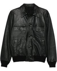 Salvatore Santoro - Collared Leather Jacket - Lyst