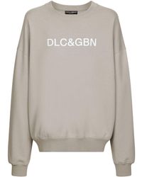 Dolce & Gabbana - Sweater Met Ronde Hals En Logoprint - Lyst