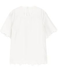 JNBY - Scalloped-Edge Short-Sleeve Top - Lyst