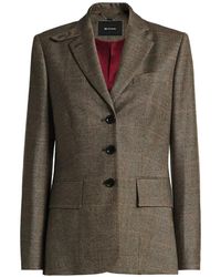 Kiton - Prince Of Wales Check Single-Breasted Blazer - Lyst