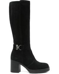 Nero Giardini - 75Mm Buckle-Detail Block-Heel Boots - Lyst