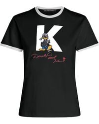 KARL LAGERFELD - Disney X Kl K-Donald Logo T-Shirt - Lyst