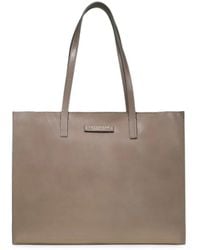 The Bridge - Logo-Plaque Leather Tote Bag - Lyst