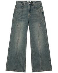 Izzue - Seam-Detail Wide-Leg Jeans - Lyst