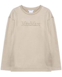 Max Mara - Logo-Embroidered Drop-Shoulder Sweater - Lyst