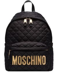 Moschino - Gesteppter Rucksack mit Logo - Lyst