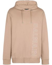 Balmain - Embossed Reflect Logo Print Hoodie - Lyst