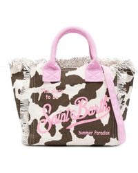 MC2 Saint Barth - Colette Cow-Print Frayed Tote Bag - Lyst