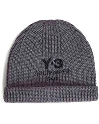 Y-3 - Gerippte Beanie Mit Logo - Lyst