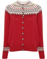 Bode - Oslo Intarsia-knit Cardigan - Lyst