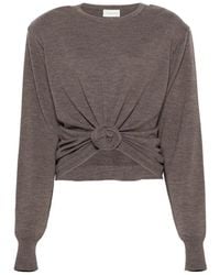 Magda Butrym - Knot-Detail Structured-Shoulder Sweater - Lyst