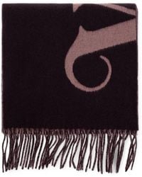 Vivienne Westwood - Logo-Intarsia Fringed Scarf - Lyst