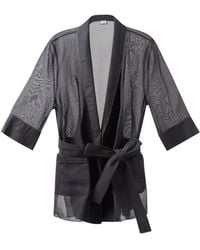 Brunello Cucinelli - Sheer Belted Jacket - Lyst